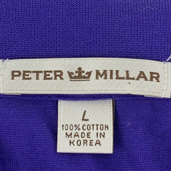 Men's Peter Millar Short Sleeve Polo Shirt Purple L Gleneagles‎ 2014 Ryder Cup - Picture 6 of 10